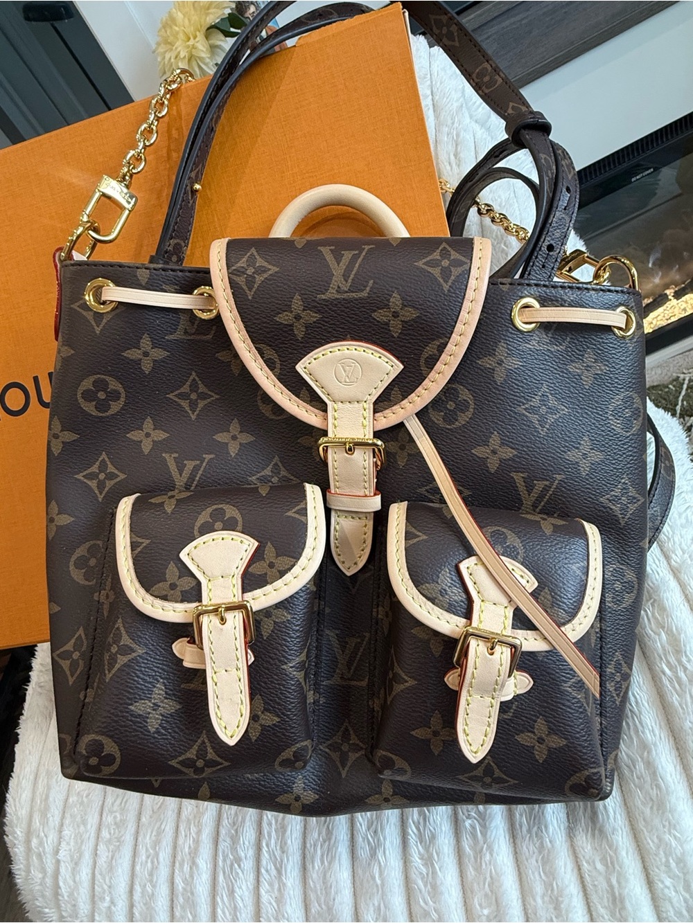 Louis Vuitton Monogram Drawstring Backpack - Brown & Natural - Picture 5 of 5